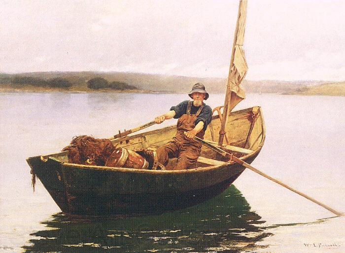 Picknell, William Lamb Man in a Boat Spain oil painting art